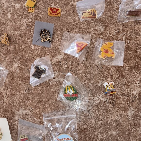 Lot of 80 Different Vintage McDonald's Lapel Pins